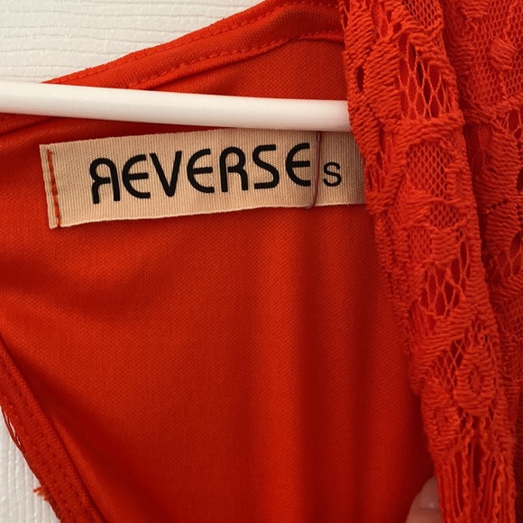 Reverse Red Lace Mini Dress - Size Small - Picture 4 of 4